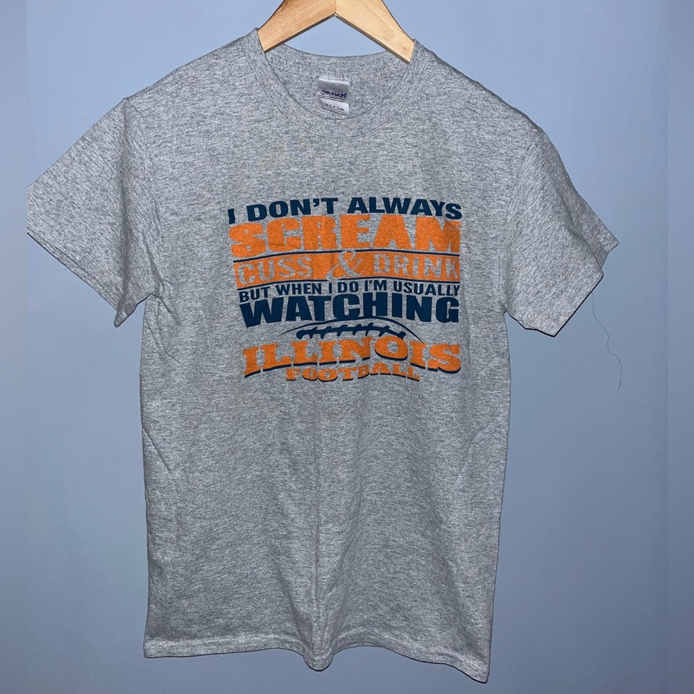 Illinois‎ Football grey t-shirt